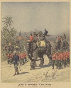 The Siamese Army on the march by French School